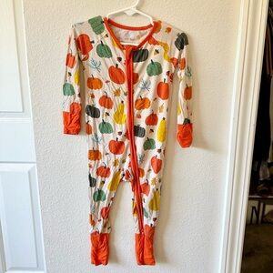 Little Sleepies Autumn Harvest Pumpkin Zippy 6 - 12 Month